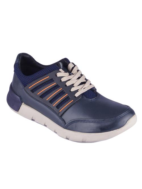blue leather lace up shoes - 17965142 - Very Small Image - 1