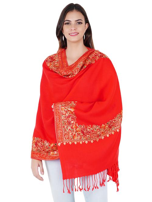 red embroidered stole - 17967813 - Very Small Image - 1