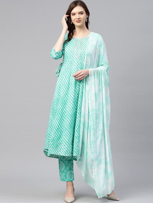 printed kurta pant set - 17968107 - Very Small Image - 1