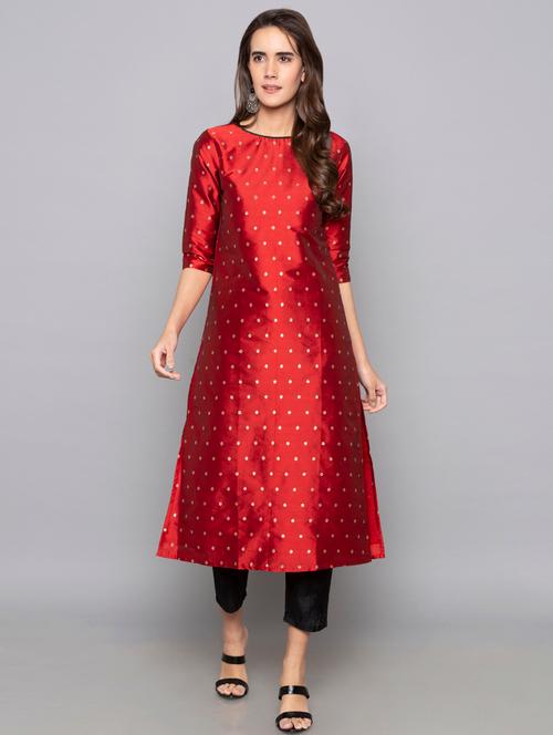 ethnic motifs a-line kurta - 17968554 - Very Small Image - 1
