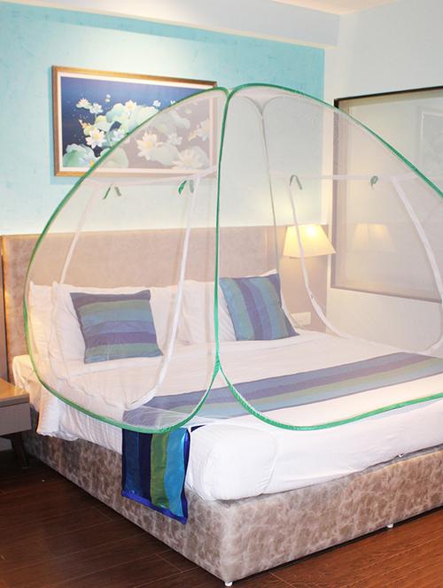 silver shine green  mosquito net foldable double bed net king size - 17968586 - Very Small Image - 1