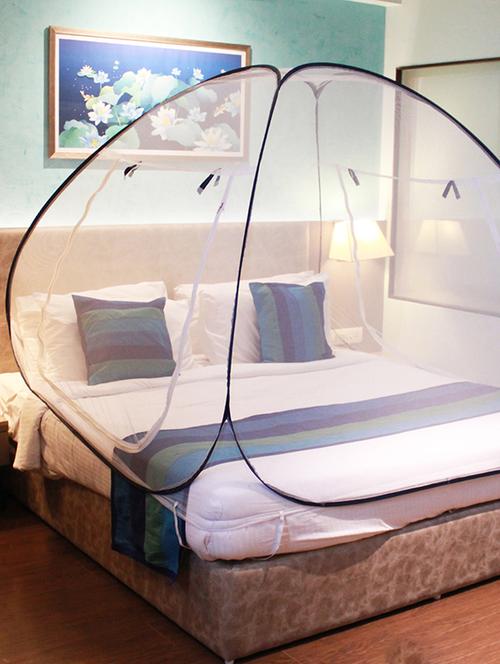 silver shine black  mosquito net foldable double bed net king size - 17968590 - Very Small Image - 1