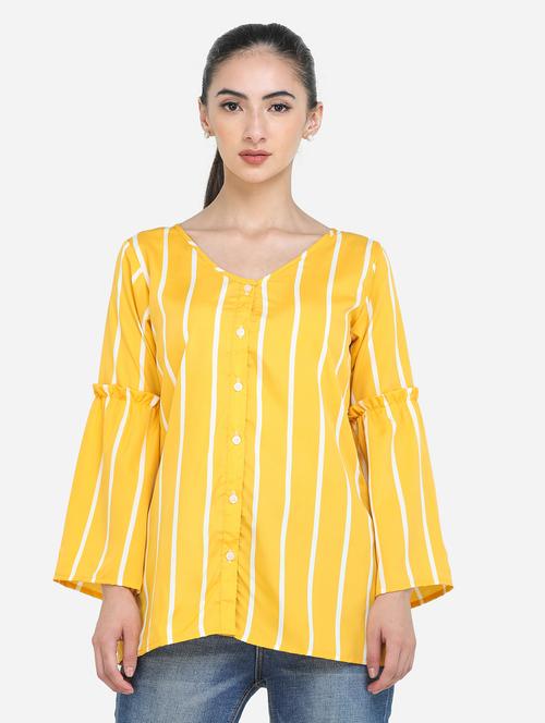 bell sleeved striped shirt  - 17969240 - Very Small Image - 1