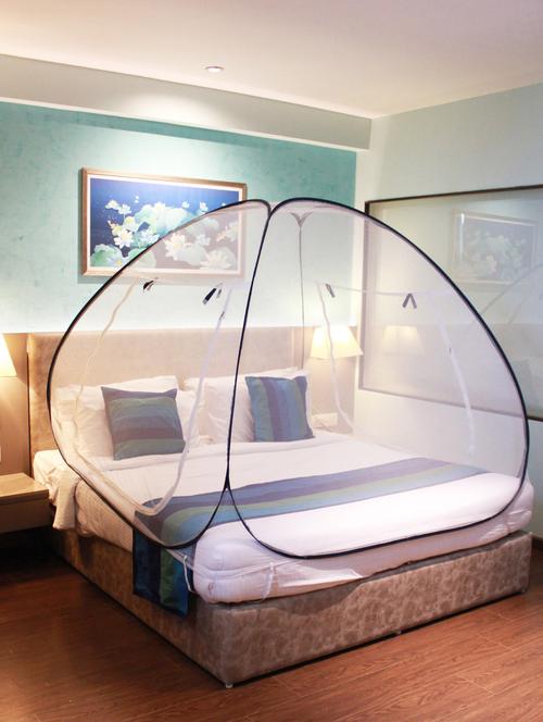 black  mosquito net foldable double bed net king size - 17969856 - Very Small Image - 1