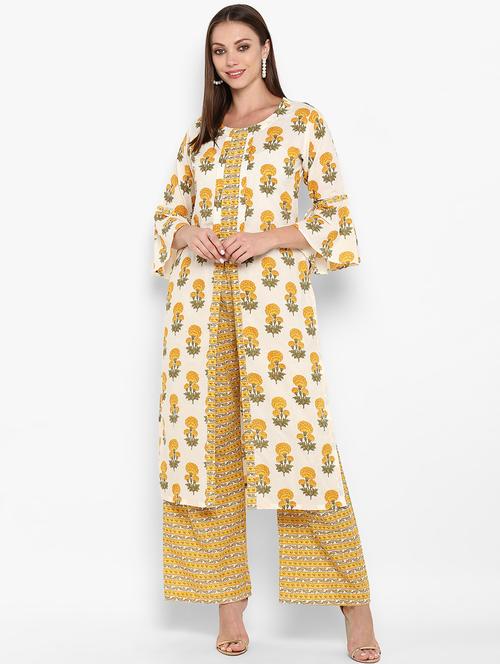 printed kurta palazzo set - 17970307 - Very Small Image - 1