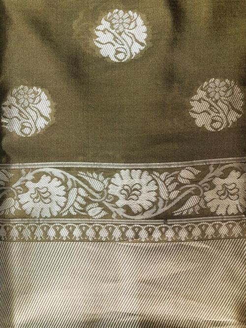 design detail: blue banarasi woven design  - 17970428 - Very Small Image - 1