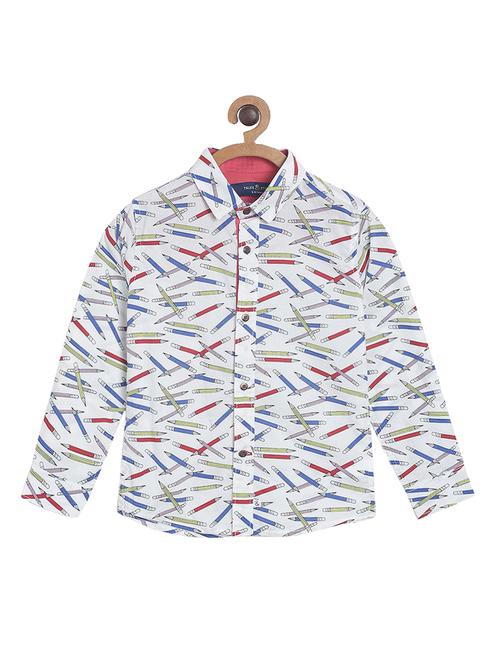 white printed shirt - 17970609 - Very Small Image - 1