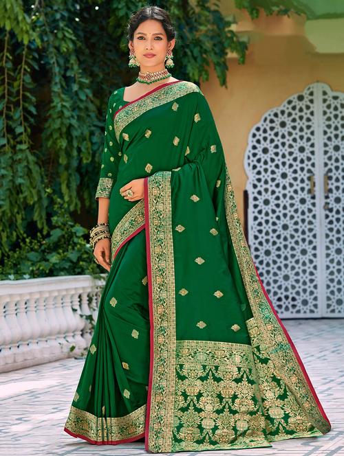 women's banarasi saree - 17970751 - Very Small Image - 1