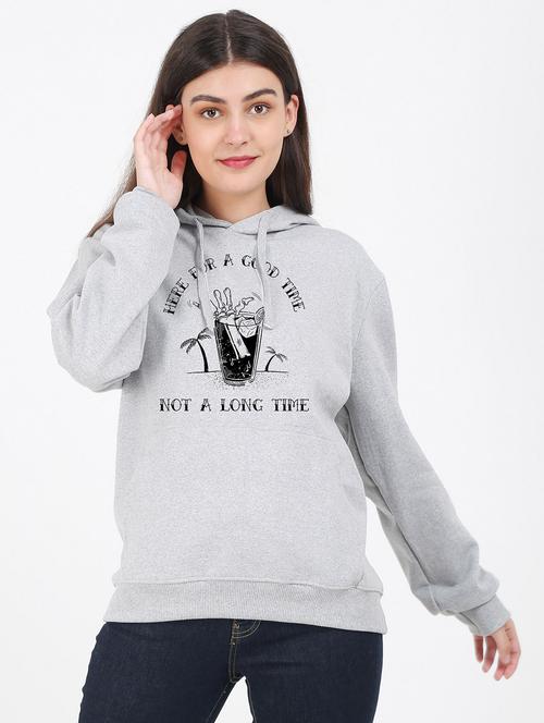 hooded neck graphic sweatshirt - 17971264 - Very Small Image - 1