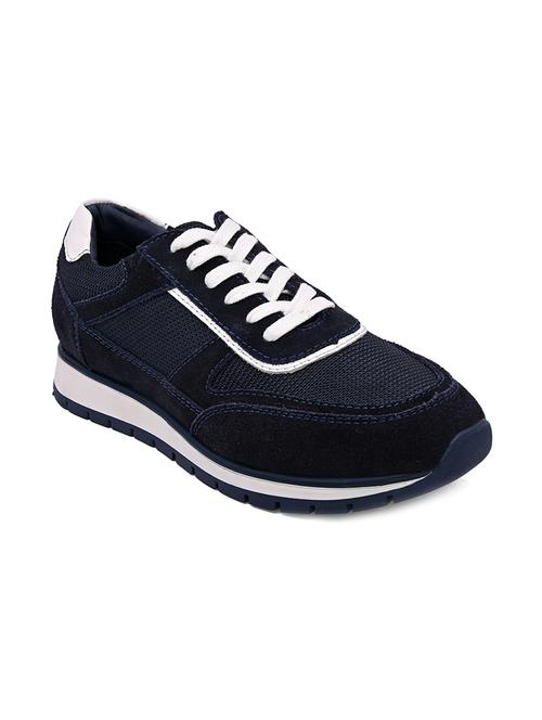 navy leather sport shoes - 17976020 - Very Small Image - 1