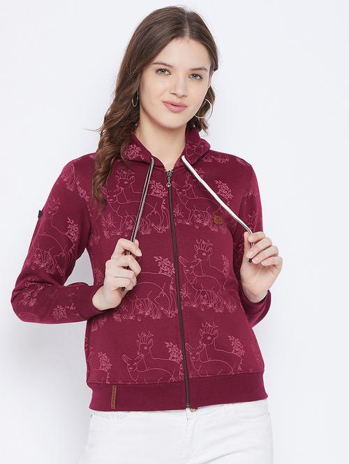 hooded neck printed sweatshirt - 17976114 - Very Small Image - 1