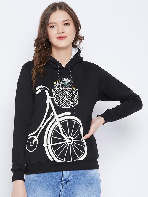 hooded neck printed sweatshirt - 17976127 - Very Small Image - 1