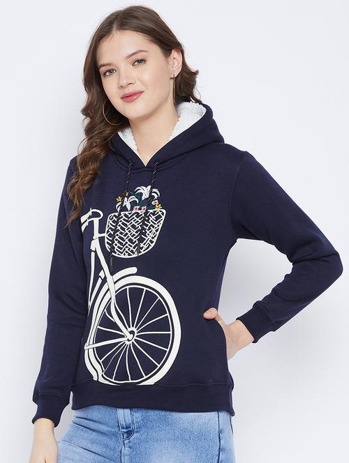 women's front print sweatshirt - 17976129 - Very Small Image - 1