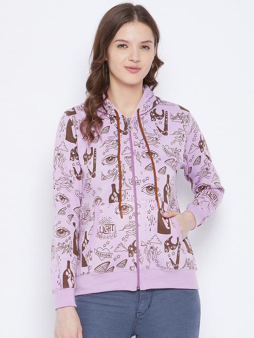 hooded neck printed sweatshirt - 17976157 - Very Small Image - 1