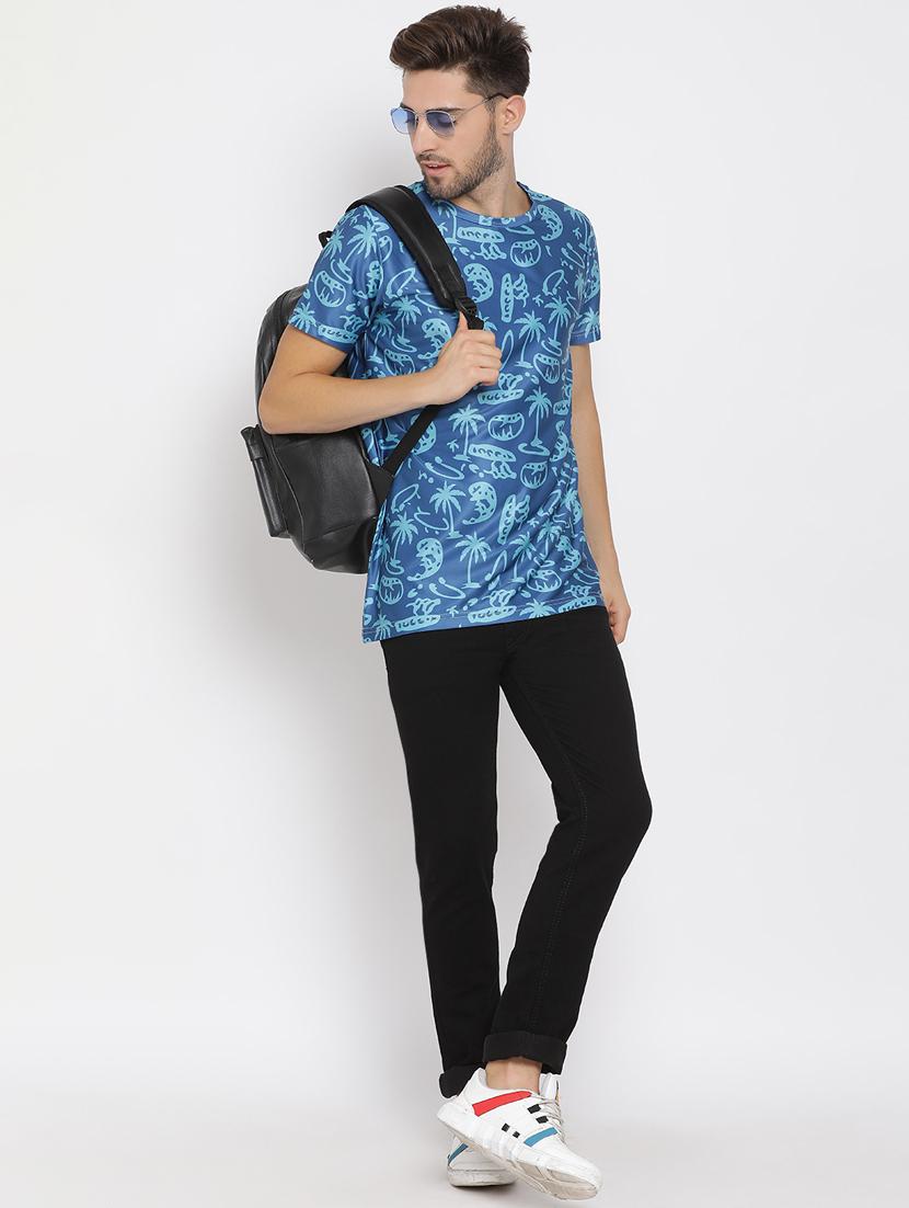 blue printed t-shirt - 17976541 - Standard Image - 3