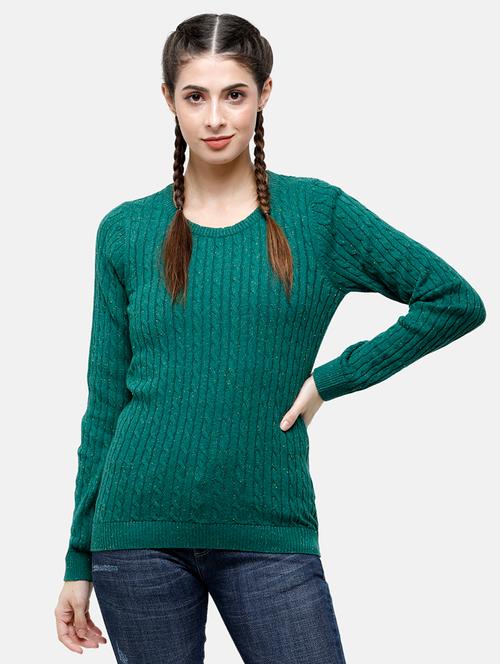 round neck solid pullover - 17976959 - Very Small Image - 1