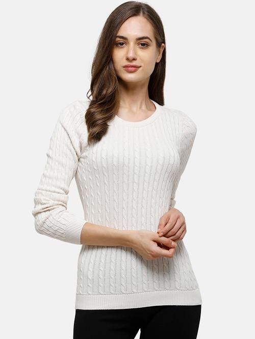 round neck solid pullover - 17976961 - Very Small Image - 1