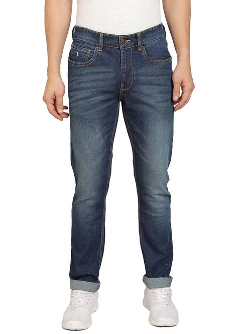 navy blue light washed denim jean - 17977147 - Very Small Image - 1