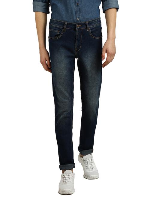 navy blue light washed denim jean - 17977149 - Very Small Image - 1