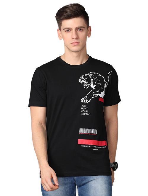 black front printed t-shirt - 17977210 - Very Small Image - 1