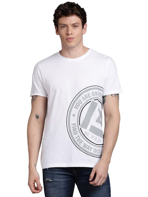 white front printed t-shirt - 17977230 - Very Small Image - 1