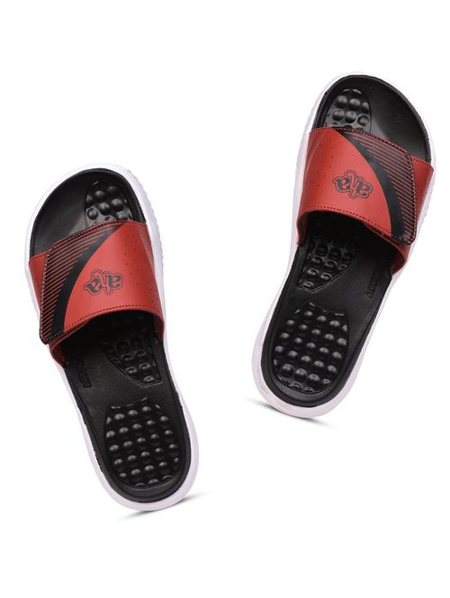 red pu slip on flip flops - 17979101 - Very Small Image - 1