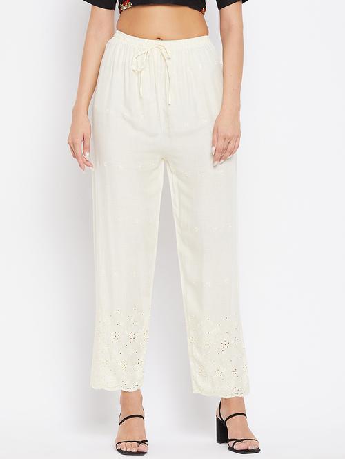 Mid Rise Solid Palazzo - 17980648 - Very Small Image - 1