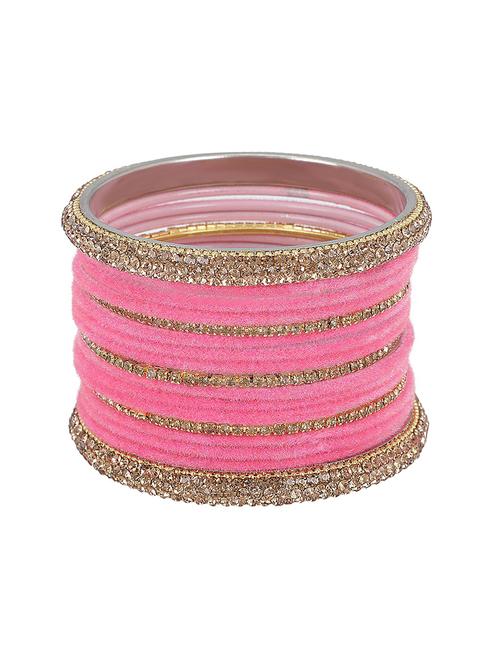 pink metal bangle set (set of 34) - 17981144 - Very Small Image - 1