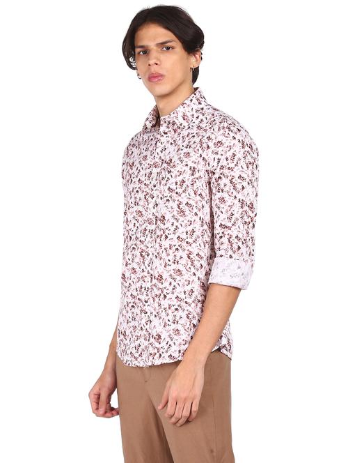 white printed casual shirt - 17981994 - Very Small Image - 1