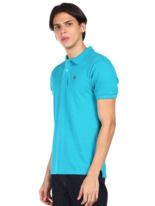blue solid polo t-shirt - 17982153 - Very Small Image - 1
