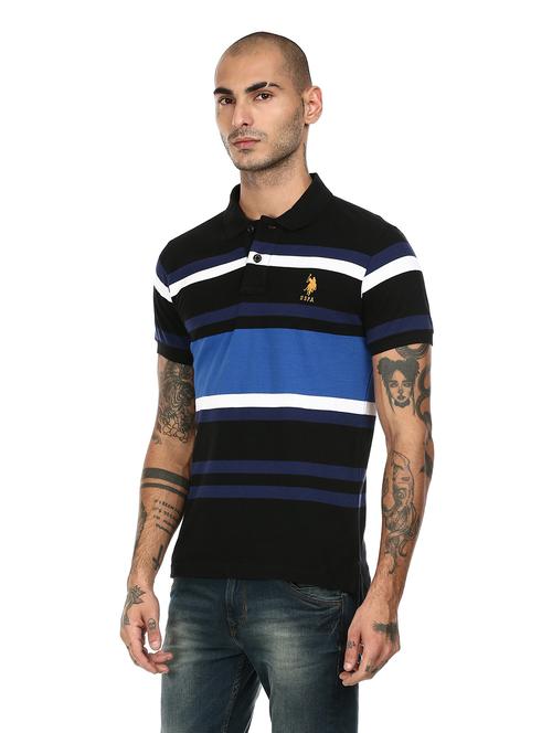 black striped polo t-shirt - 17982208 - Very Small Image - 1