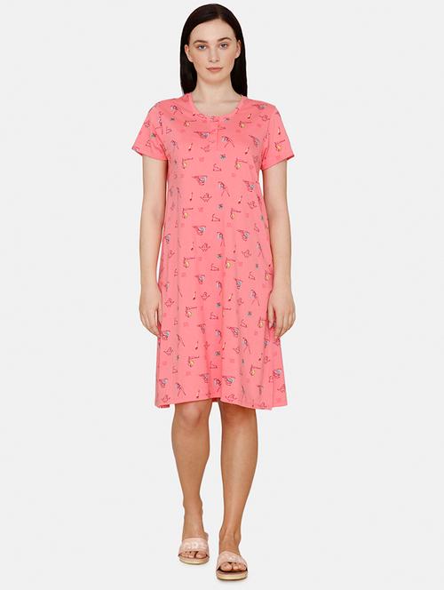 round neck printed sleepshirt  - 17982356 - Very Small Image - 1