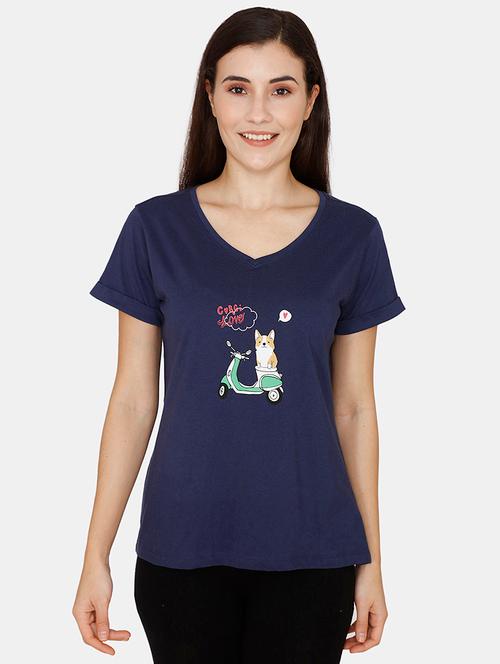 v-neck graphic tee  - 17982472 - Very Small Image - 1