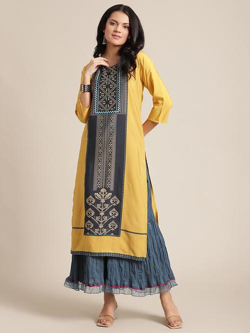 women's straight kurta - 17983186 - Very Small Image - 1