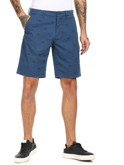 blue printed bermuda shorts  - 17983514 - Very Small Image - 1