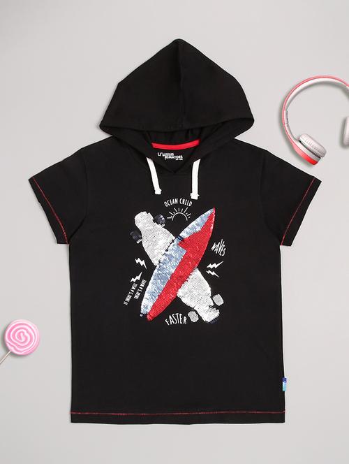 hooded neck graphic t-shirt  - 17983532 - Very Small Image - 1
