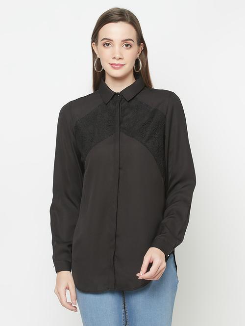 women's straight collared top - 17984243 - Very Small Image - 1