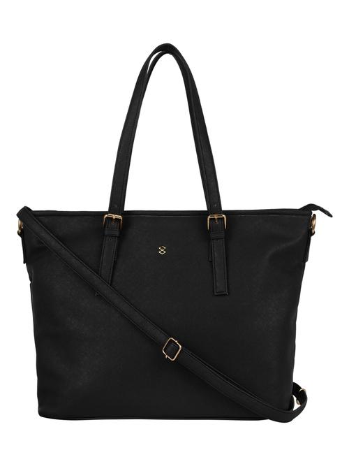 black leatherette (pu) handbag - 17986556 - Very Small Image - 1