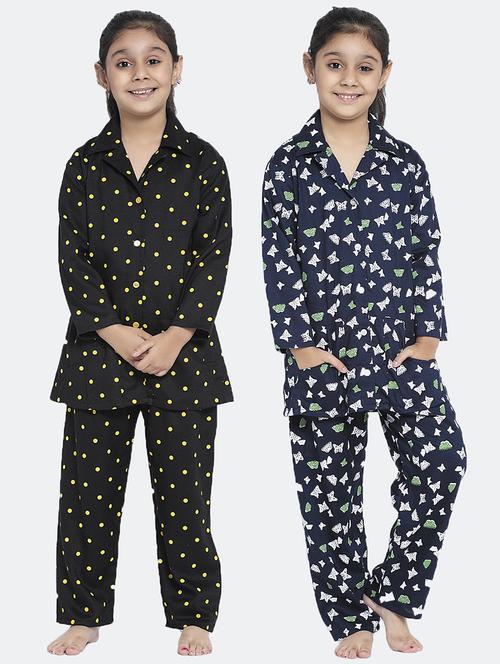 pack of 2 printed nightwear pajama set - 17987184 - Very Small Image - 1
