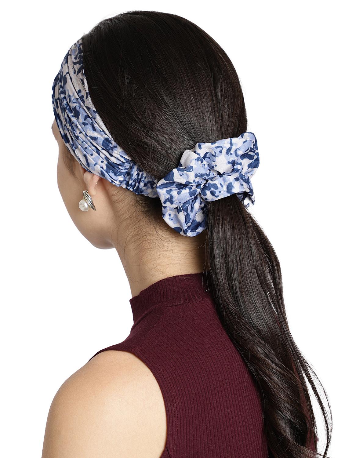 printed viscose headband and scrunchy combo pack - 17987255 - Standard Image - 5
