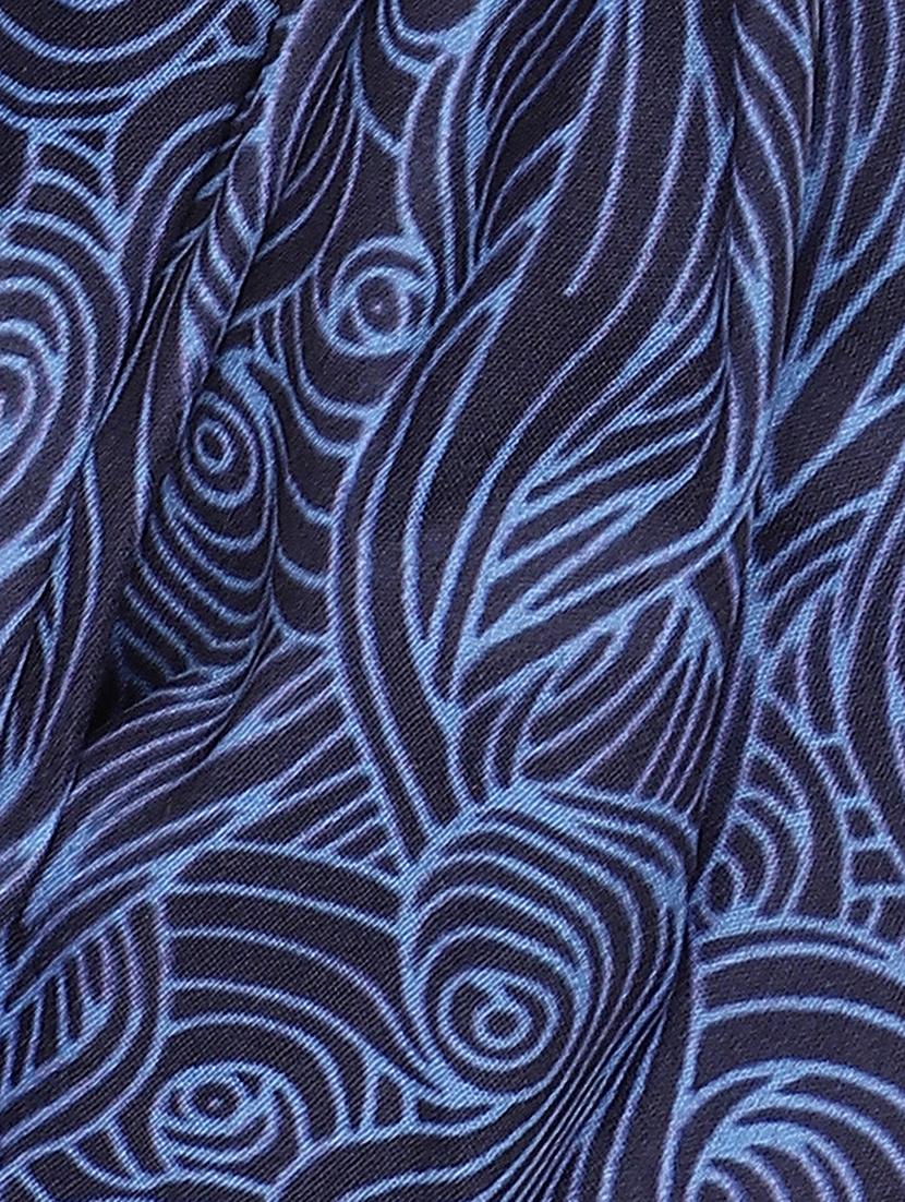 blue printed viscose headband and scrunchy combo pack - 17987259 - Standard Image - 7