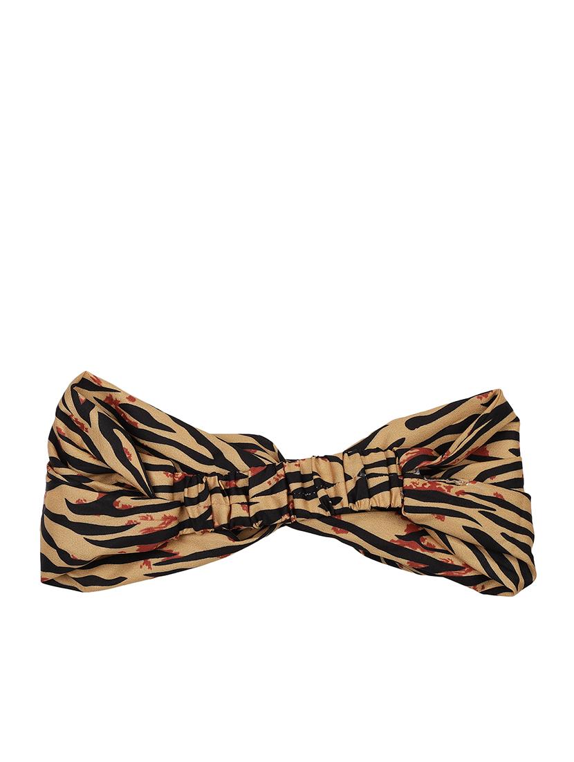 yellow printed viscose headband and scrunchy combo pack - 17987266 - Zoom Image - 3