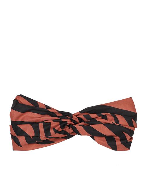 coral printed viscose knot design headband - 17987288 - Very Small Image - 1