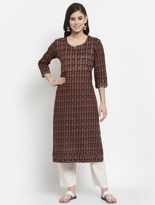 printed kurta palazzo set - 17989005 - Very Small Image - 1
