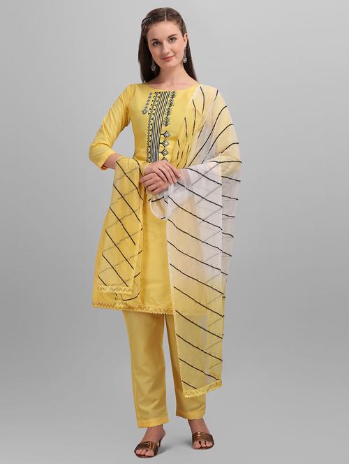 embroidered unstitched suit set  - 17991043 - Very Small Image - 1