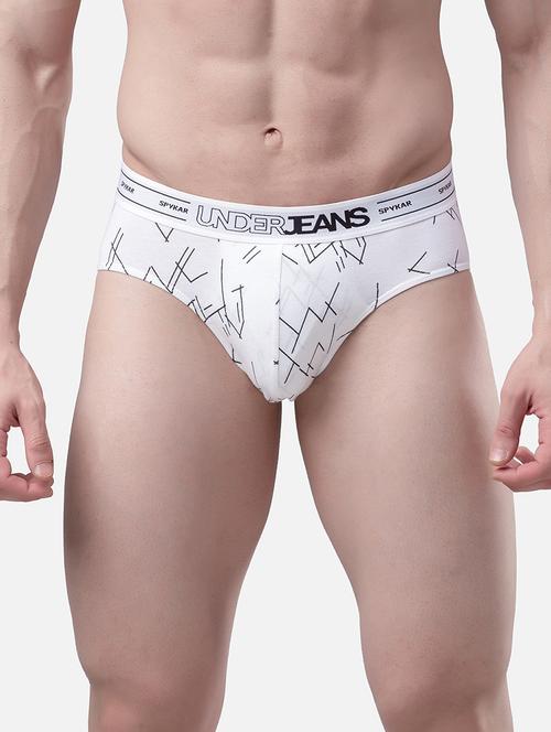 white printed hipster brief - 17997563 - Very Small Image - 1