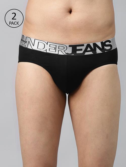 pack of 2 black solid hipster brief - 17997595 - Very Small Image - 1