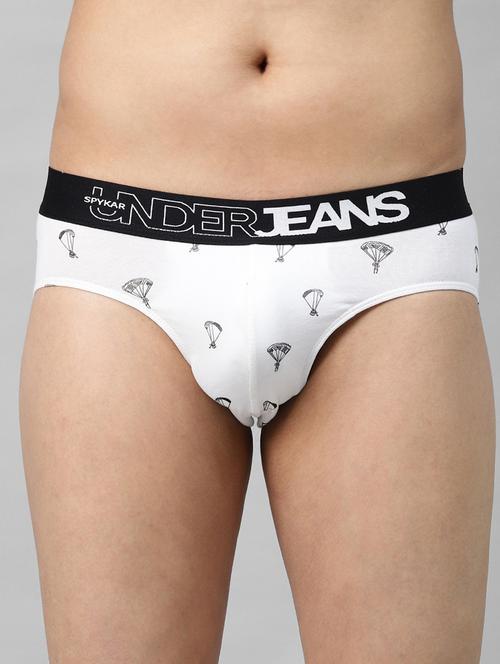 white printed hipster brief - 17997630 - Very Small Image - 1