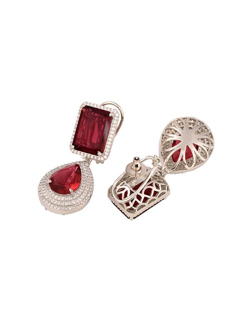 red brass drop earring - 17997918 - Very Small Image - 1