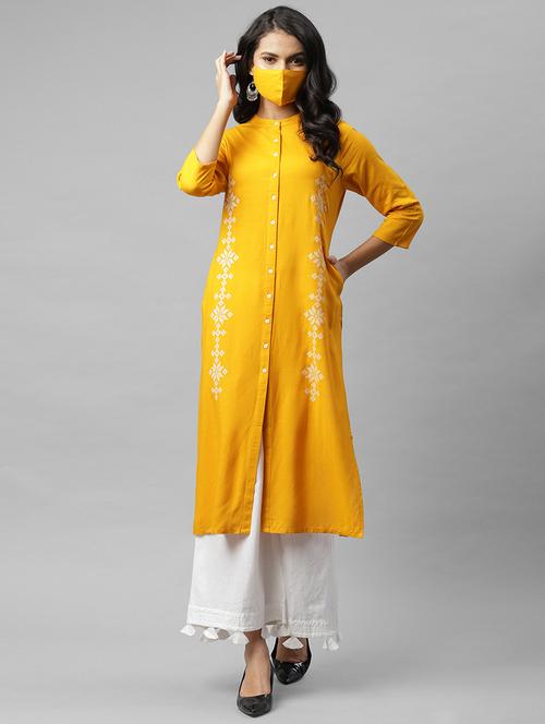 women's front slit kurta - 17998016 - Very Small Image - 1